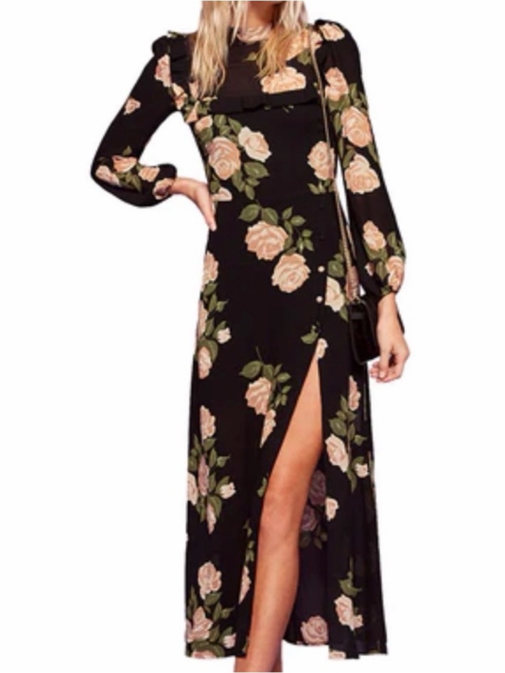 Reformation Gillian Long Sleeve Midi Dress